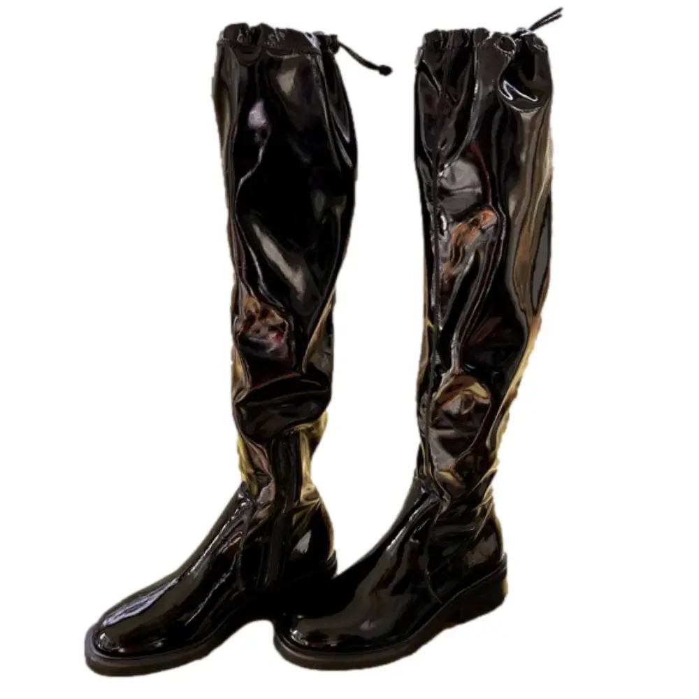 Free People Go Go Gloss Over the Knee Size 40/9 Boots NEW Patent Leather